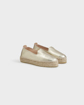 Metallic Leather Double Sole Espadrilles |