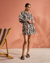 Printed Silk Cotton Voile<br />Minorca Dress |