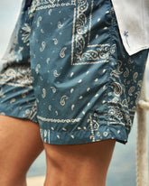 Printed Bandana Patchwork Swim Shorts |