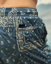 Printed Bandana Patchwork Swim Shorts |