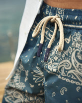 Printed Bandana Patchwork Swim Shorts |