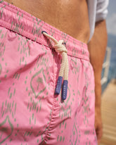 Printed Ikat With Palm Swim Shorts |