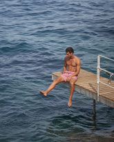 Printed Ikat With Palm Swim Shorts |