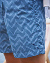 Printed Ethnic Zig Zag Swim Shorts |