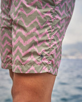 Printed Ethnic Zig Zag Swim Shorts |
