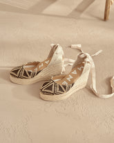Raffia Pattern Wedge Espadrilles |