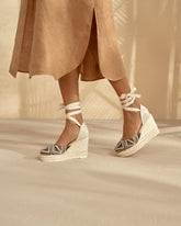 Raffia Pattern Wedge Espadrilles |