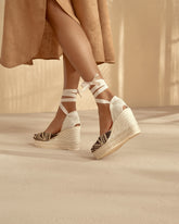Raffia Pattern Wedge Espadrilles |