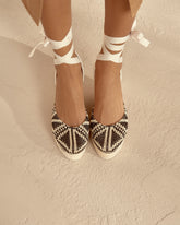 Raffia Pattern Wedge Espadrilles |