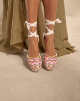 Raffia Pattern Flat Valenciana Espadrilles |