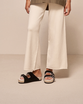 Suede With Faux Fur Nordic Sandals |