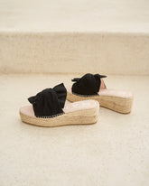 Soft Suede Platforms With Knot |