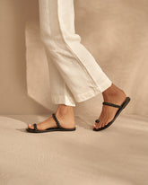 Olimpia Toe Ring Leather Sandals |