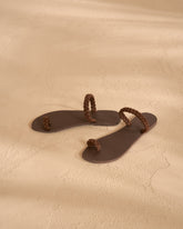 Olimpia Toe Ring Suede and Leather Sandals |