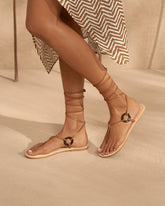 Be Leather And Resin Ring Sandals |