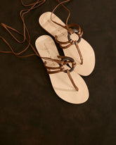 Mer Leather and Resin Lace-Up <br />Ring Sandals - Alex Rivière Studio x Manebí | 