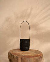 Raffia With Leather Bucket |