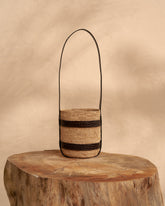Raffia With Leather Bucket |