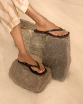 Tania Croco Embossed<br />Leather Sandals |