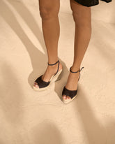 Viky Soft Suede Open Toe<br />Wedge Espadrilles |