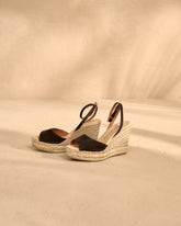 Viky Soft Suede Open Toe<br />Wedge Espadrilles |