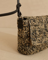 Raffia & Leather Summer Night Bag Medium |