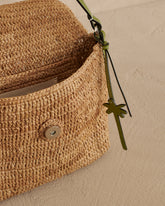 Raffia & Leather Summer Night Bag Medium |