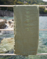 Washed Linen Beach Towel - Sage | 