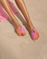 Soft Suede Sandals With Knot |