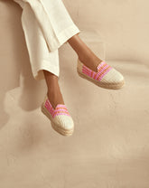 Raffia Stripes Double Sole Espadrilles |