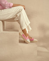 Raffia Stripes Double Sole Espadrilles |