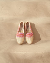 Raffia Stripes Double Sole Espadrilles |