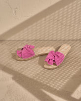Soft Suede Sandals With Knot |