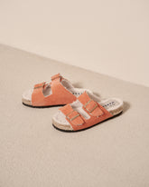 Suede With Faux Fur Nordic Sandals |