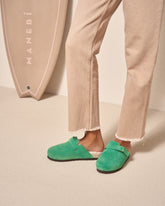 Suede With Faux Fur Clog Mules |