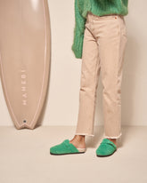 Suede With Faux Fur Clog Mules |