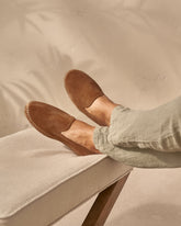 Espadrillas flat in pelle scamosciata |