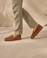 Espadrillas flat in pelle scamosciata |