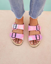 Tie-Dye Denim Nordic Sandals |