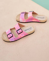 Tie-Dye Denim Nordic Sandals |