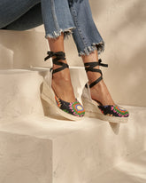 Cotton Crochet Wedge Espadrilles |