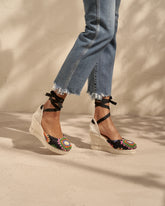 Cotton Crochet Wedge Espadrilles |
