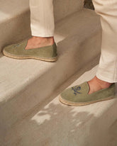 Suede Embroidered Espadrilles |
