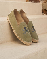 Suede Embroidered Espadrilles |