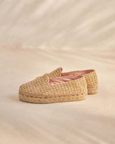 Raffia Stripes Double Sole Espadrilles |
