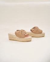 Soft Suede Platforms With Knot |