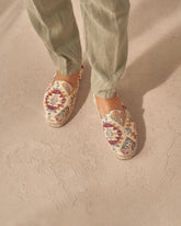 Espadrillas flat con motivo azteco |