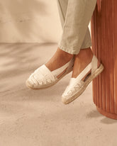 Canvas With Grosgrain<br />Open-Side Flat Espadrilles |