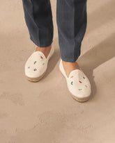 Espadrillas flat in canapa biologica con ricamo |
