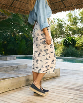 Printed Linen Naxos Skirt - Women’s Skirts | 